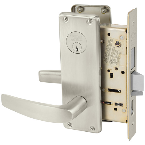 Mortise Lock Satin Nickel Plated Clear Coated