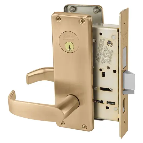 Mortise Lock Satin Bronze Clear Coated