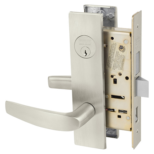 Mortise Lock Satin Nickel Plated Clear Coated