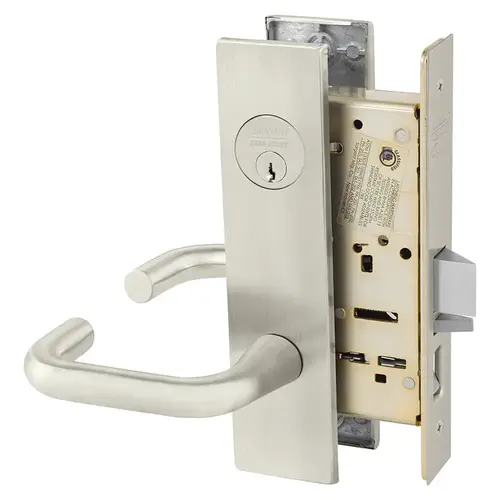 Mortise Lock Satin Nickel Plated Clear Coated