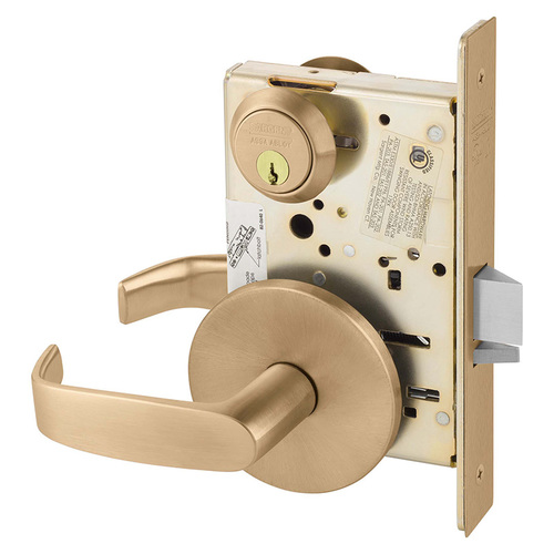 Mortise Lock Satin Bronze Clear Coated