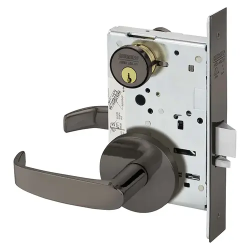 Mortise Lock Oxidized Satin Bronze Relieved Clear Coated