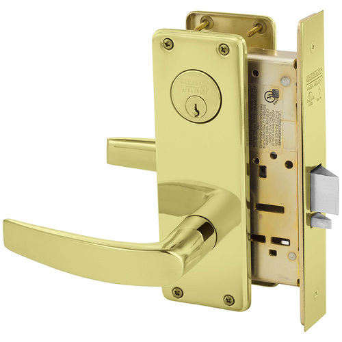 Mortise Lock Bright Brass