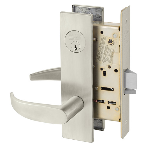 Mortise Lock Satin Nickel Plated Clear Coated