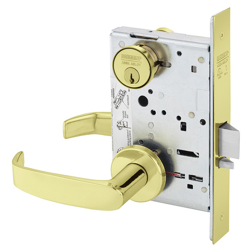 Mortise Lock Bright Brass