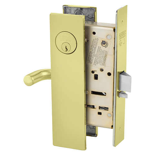 Mortise Lock Bright Brass