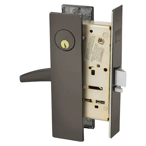 Mortise Lock Oxidized Satin Bronze Relieved Clear Coated