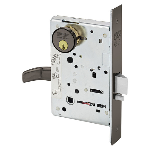 Mortise Lock Oxidized Satin Bronze Relieved Clear Coated