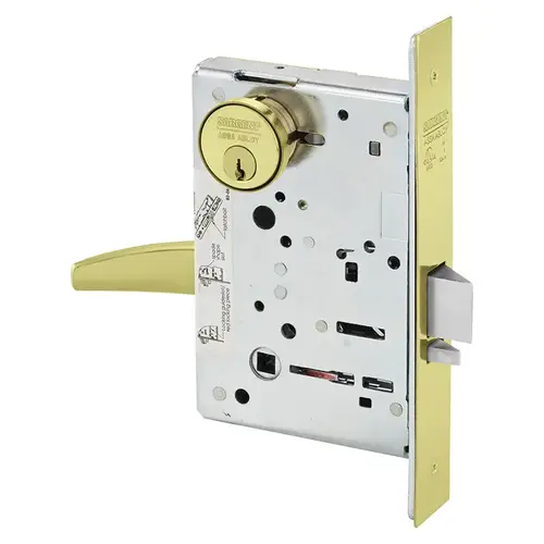 Mortise Lock Bright Brass