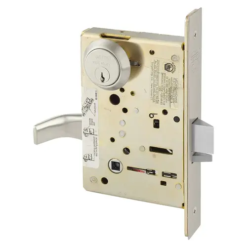 Mortise Lock Satin Nickel Plated Clear Coated