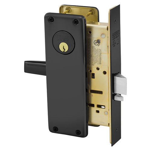 Mortise Lock Dark Oxidized Statuary Bronze Clear Coated