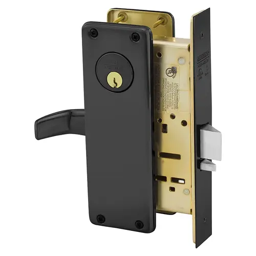 Mortise Lock Dark Oxidized Statuary Bronze Clear Coated