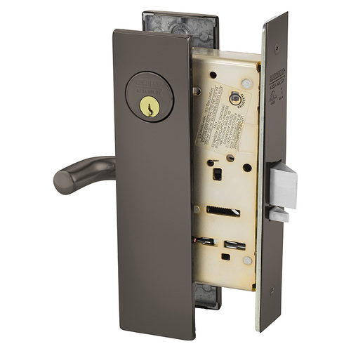 Mortise Lock Oxidized Satin Bronze Relieved Clear Coated