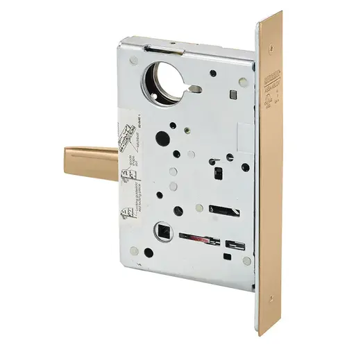 Mortise Lock Bright Bronze Clear Coated