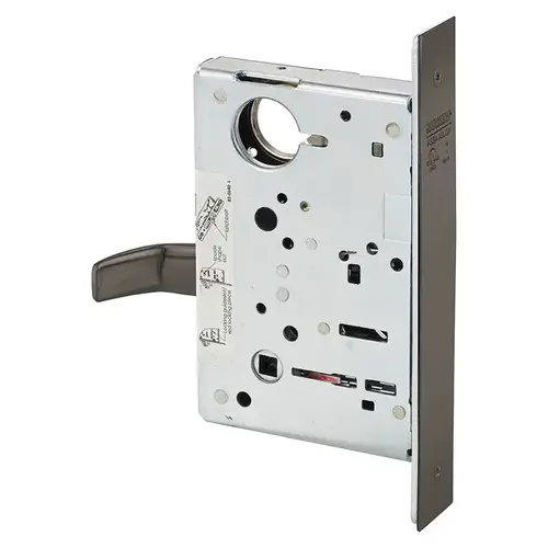 Mortise Lock Oxidized Satin Bronze Relieved Clear Coated