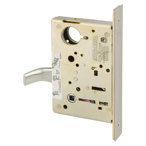 Mortise Lock Satin Nickel Plated Clear Coated