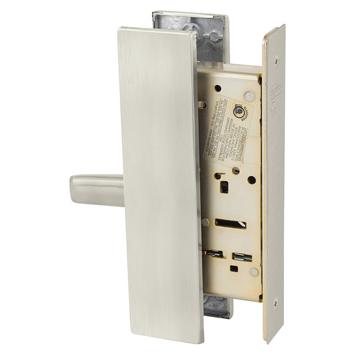 Mortise Lock Satin Nickel Plated Clear Coated