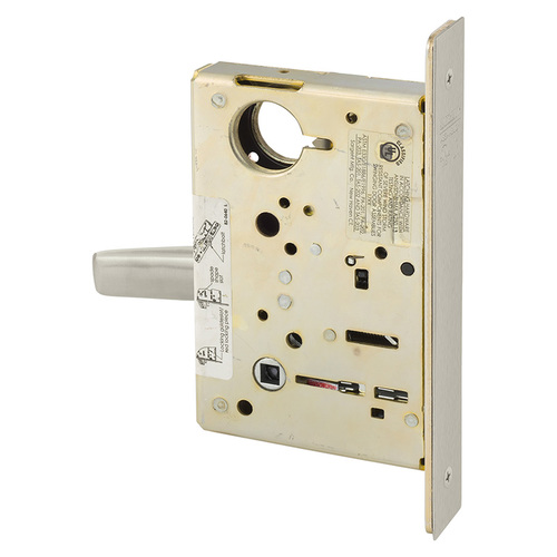 Mortise Lock Satin Nickel Plated Clear Coated