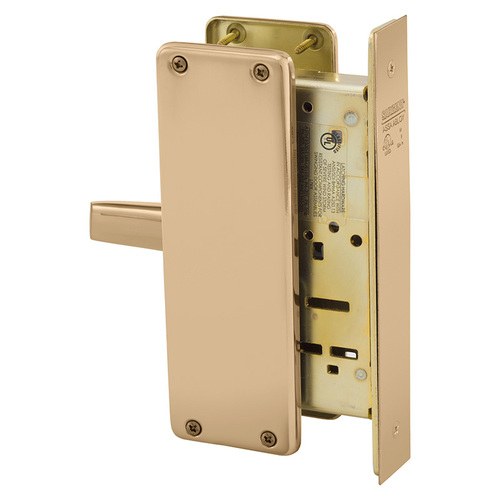 Mortise Lock Bright Bronze Clear Coated