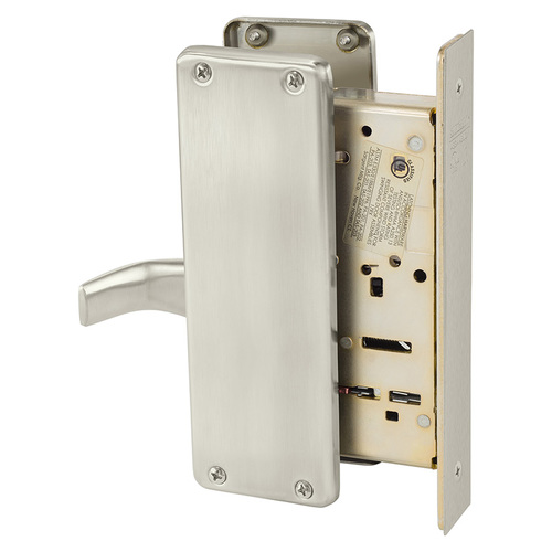 Mortise Lock Satin Nickel Plated Clear Coated