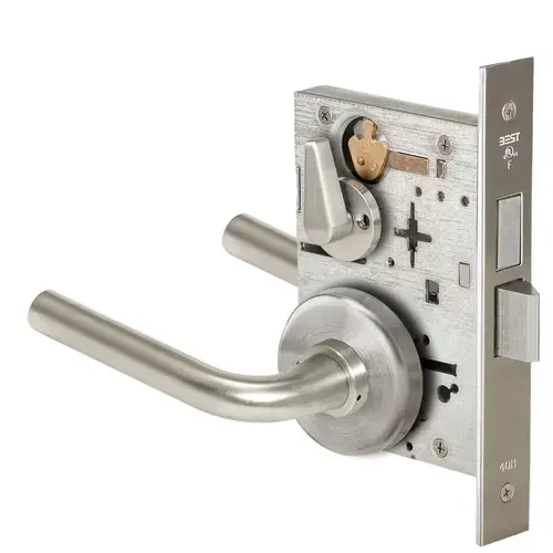 Mortise Lock Satin Nickel Plated Clear Coated