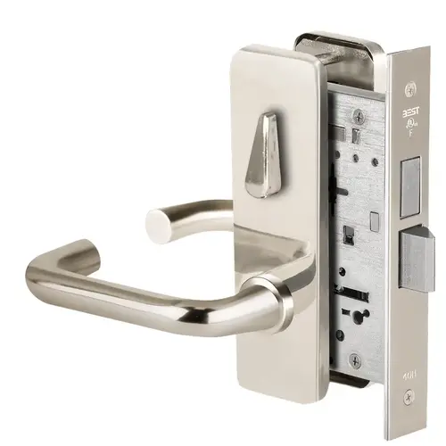 Mortise Lock Bright Nickel Plated Clear Coated