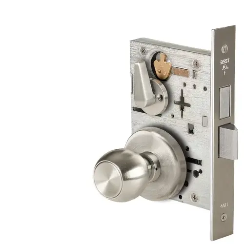 Mortise Lock Satin Nickel Plated Clear Coated