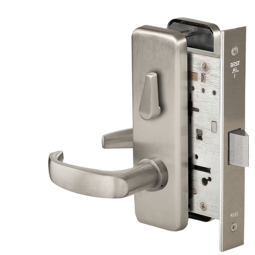 Mortise Lock Satin Nickel Plated Clear Coated