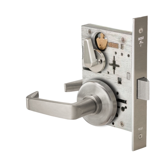 Mortise Lock Satin Nickel Plated Clear Coated