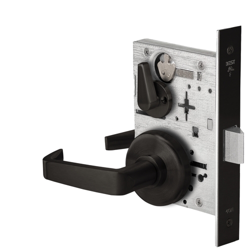 Mortise Lock Flat Black Coated