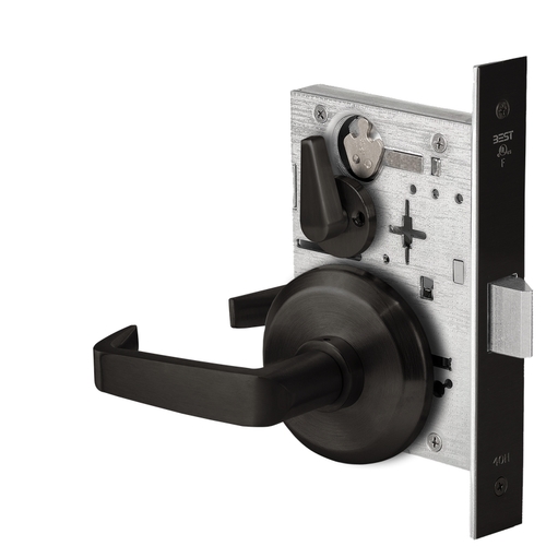 Mortise Lock Flat Black Coated