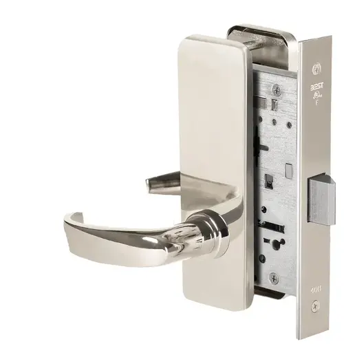 Mortise Lock Bright Nickel Plated Clear Coated