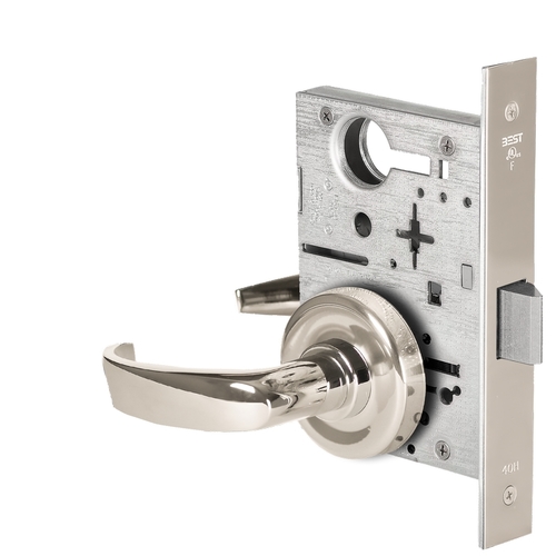 Mortise Lock Bright Nickel Plated Clear Coated