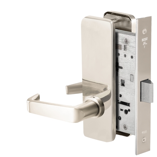 Mortise Lock Bright Nickel Plated Clear Coated