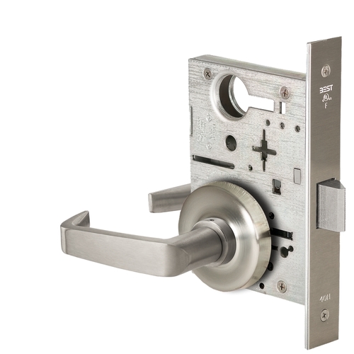 Mortise Lock Satin Nickel Plated Clear Coated