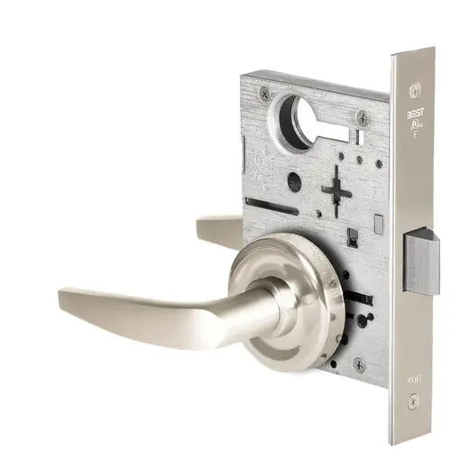 Mortise Lock Bright Nickel Plated Clear Coated