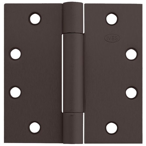 IVES 3SP1 4.5X4.5 640 4 1/2" x 4 1/2" 3-Knuckle Spring Hinge, Standard Weight, 4-1/2" x 4-1/2", Oxidized Satin Bronze Over Copper Plated Oil Rubbed