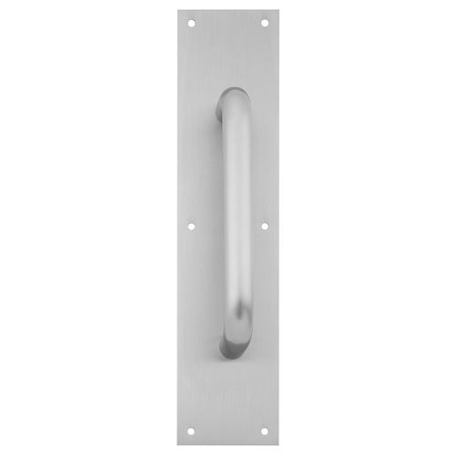 Ives Commercial 8303832D416CFC 8" Straight Pull 1" Round with 4" x 16" Plate Cut for Cylinder Satin Stainless Steel Finish
