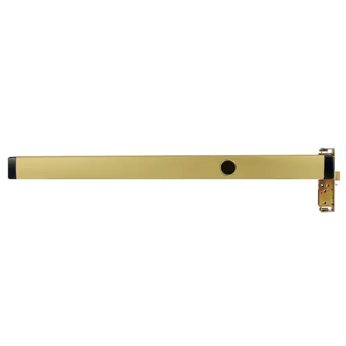 Mortise Exit Device, 1-1/2" Backset, Narrow Stile Aluminum Doors, RHR, 36", Cylinder Dogging, Satin Brass