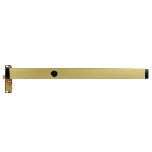 Mortise Exit Device, 31/32" Backset, Narrow Stile Aluminum Doors, LHR, 48", Cylinder Dogging, Satin Brass