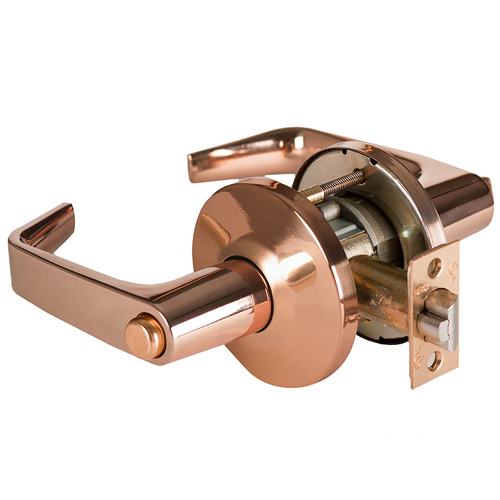 Cylindrical Lock Bright Bronze Clear Coated