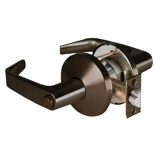 Grade 1 Privacy Cylindrical Lock, Lost Motion, 15 Lever, L Rose, Non-Keyed, Oil-Rubbed Bronze Finish, 2-3/4" ANSI Strike, Non-handed Oil-Rubbed Bronze