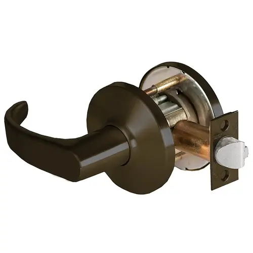 Grade 1 Exit Cylindrical Lock, Lost Motion, 14 Lever, D Rose, Non-Keyed, Dark Bronze Finish, 2-3/4" ANSI Strike, Non-handed Dark Bronze