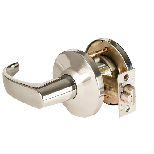 Cylindrical Lock Bright Nickel Plated Clear Coated