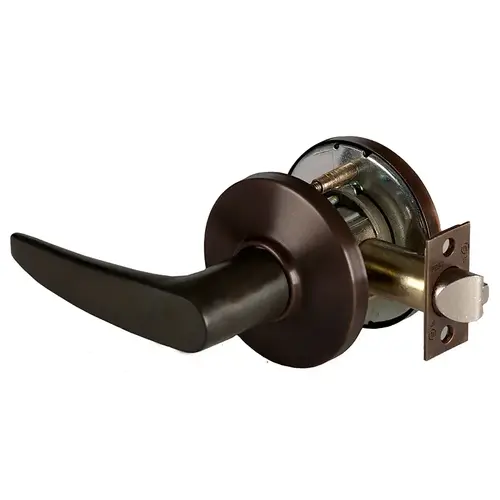 Grade 1 Closet Cylindrical Lock, Lost Motion, 16 Lever, D Rose, Non-Keyed, Dark Bronze Finish, 2-3/4" ANSI Strike, Non-handed Dark Bronze