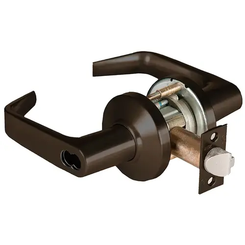 9K Series 2-3/4" Backset 7 Pin Corridor 15 Lever and C Rose with ANSI Strike Less Core Oil Rubbed Bronze Finish