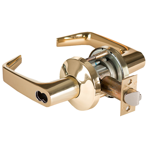 Cylindrical Lock Bright Brass