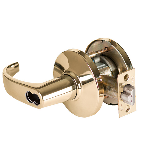 Cylindrical Lock Bright Brass