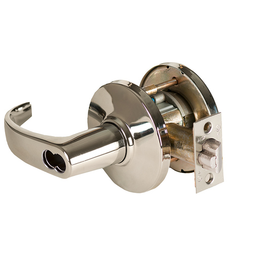 Cylindrical Lock Bright Nickel Plated Clear Coated