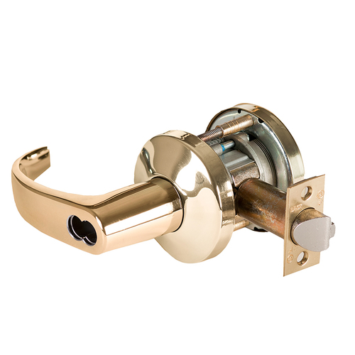 Cylindrical Lock Bright Brass